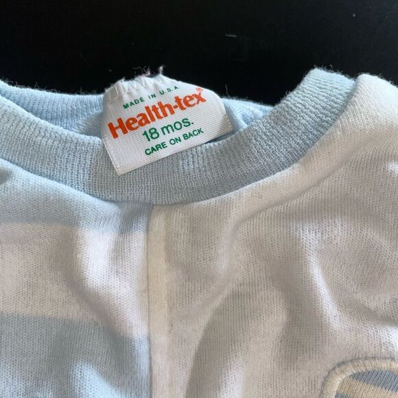 Vintage HT boys one piece romper suit snap sailor style sz 18 mos bears - Picture 3 of 4
